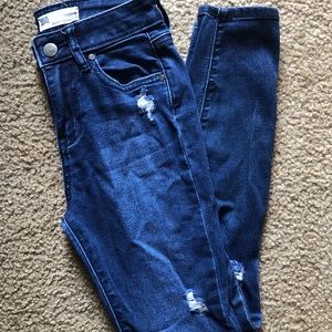 RSQ Manhattan High Rise Girls Ripped Skinny Jeans